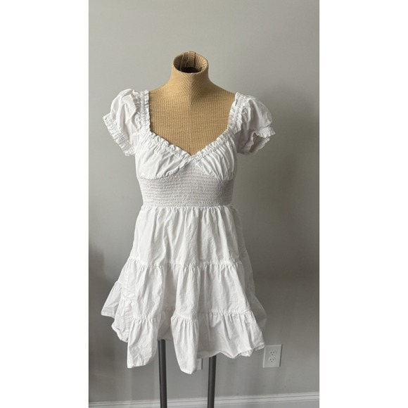Princess Polly white sundress Skort mini dress size US 2 UK 6 Bachelorette Grad - Picture 2 of 5